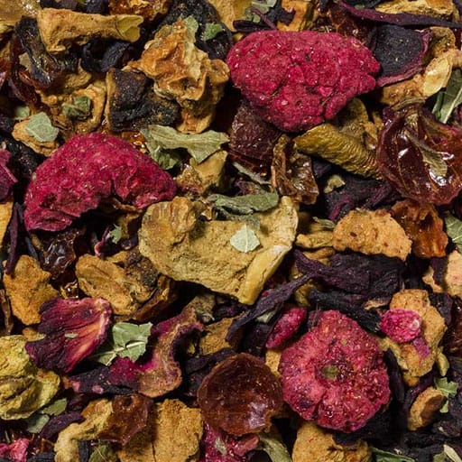 Himmelbeere Bio Früchtetee – säurearme Bio-Mischung mit Himbeeren, Apfel und Brombeerblättern