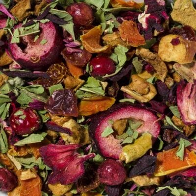 Früchteteemischung mit Sanddorn, Preiselbeeren, Cranberries & Kornblumen