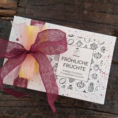 Früchtetee Geschenkset - 4 fruchtige Sorten in edler Geschenkbox