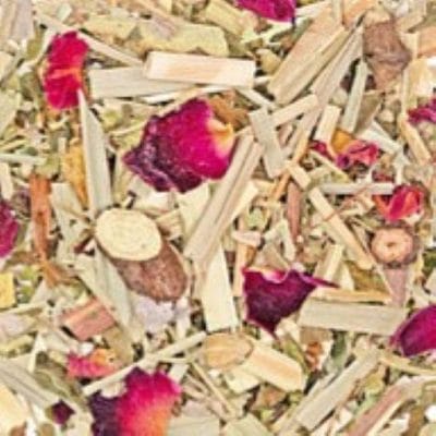 Rose-Ashwagandha Kräutertee – lose Kräutermischung mit Rosenblüten, Minze, Tulsi & Ashwagandha